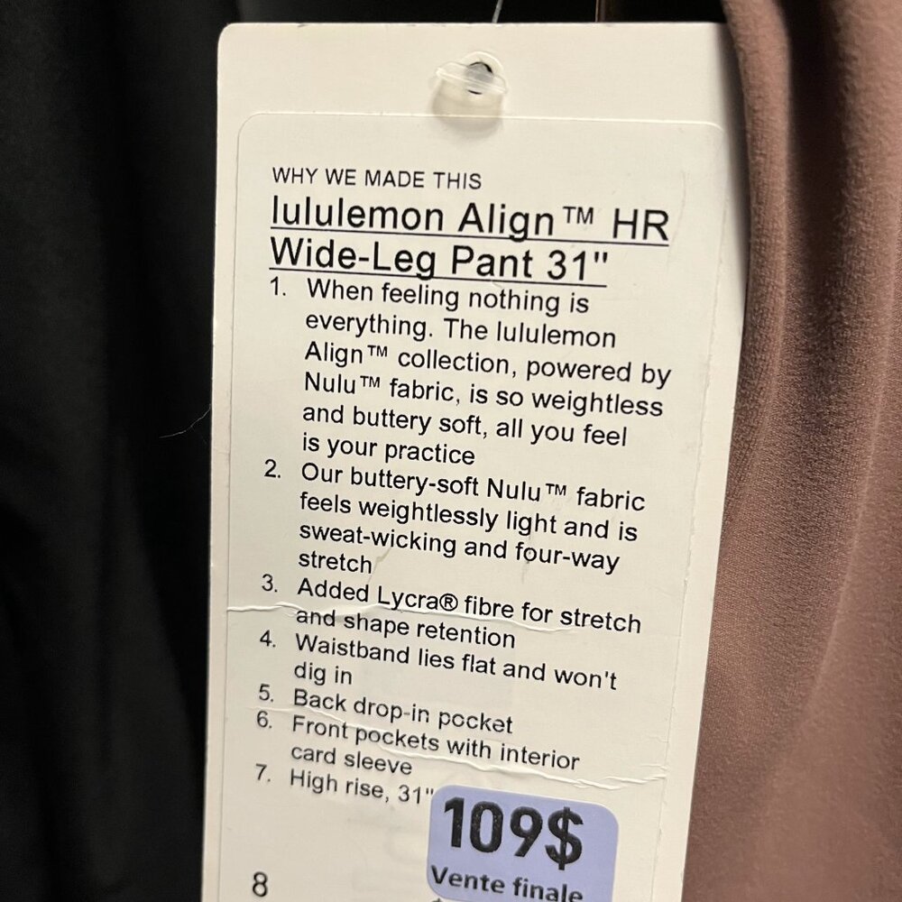 NWT LULULEMON JOGGER/YOGA PANTS - Picture 5 of 6